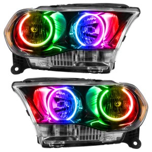 Dodge Durango Headlight Assemblies - ORACLE Lighting - ColorSHIFT w/ Simple Controller - Black - `11-`13 Dodge Durango Headlight Assemblies - ORACLE Lighting - ColorSHIFT w/ Simple Controller - Black - `11-`13